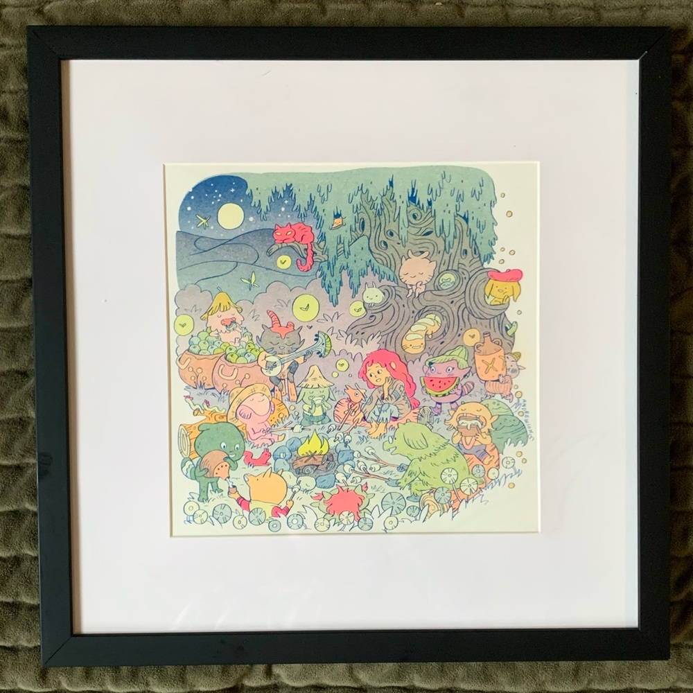 Campfire Stories Risograph Art Print